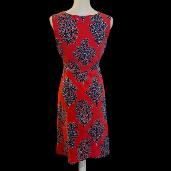 Lilly Pulitzer Jia Seashell Coral Print Stretch Jersey Dress M Medium Coastal - Picture 4 of 16